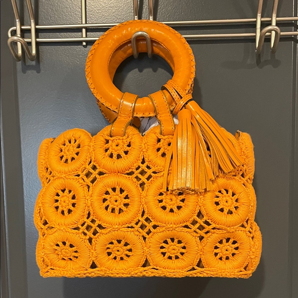 Patricia Nash NWOT orange crochet bag